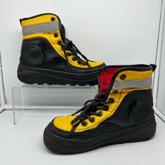 Ralph Lauren Polo Sport Boots Womens 8 Extreme Winter Vintage 90s Yellow Red - Picture 2 of 9